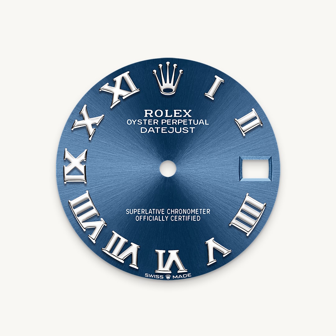 Bright blue dial