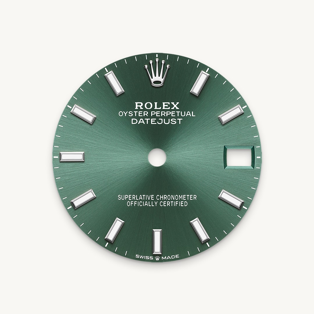 Mint green dial