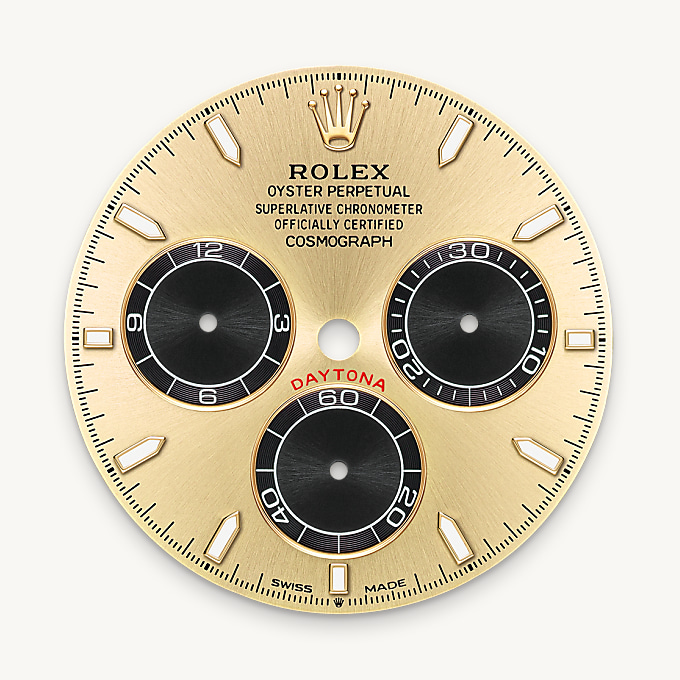Golden and bright black dial
