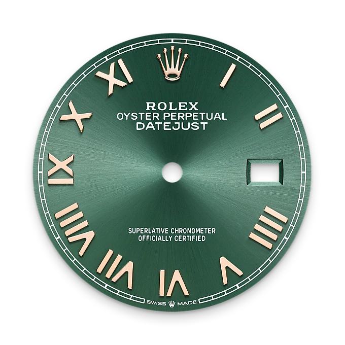 Mint green dial