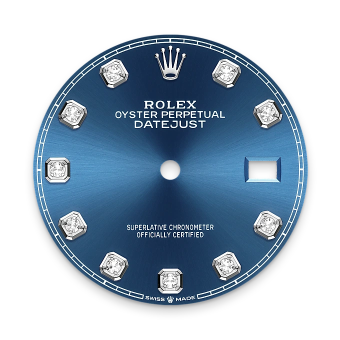 Bright blue dial