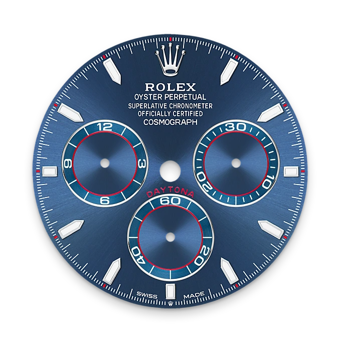 Bright blue dial