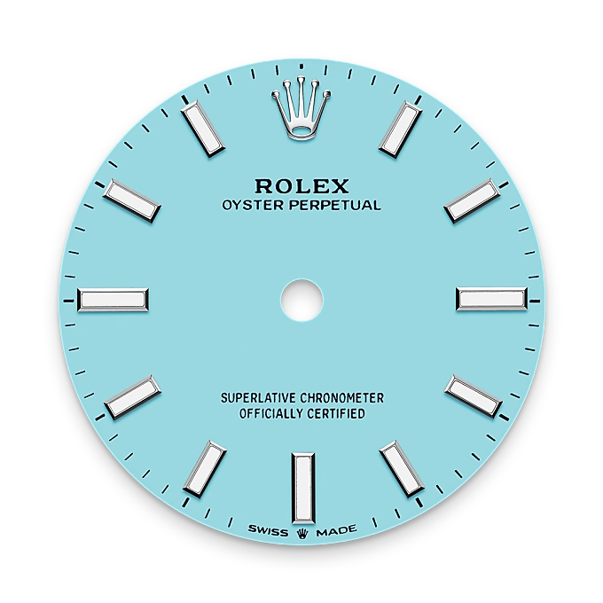 Turquoise blue dial