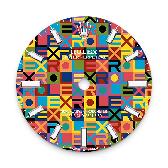 Multicoloured dial