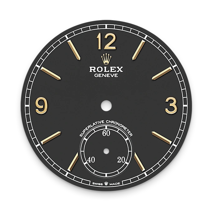 Intense black dial