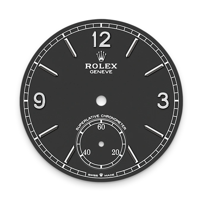 Intense black dial