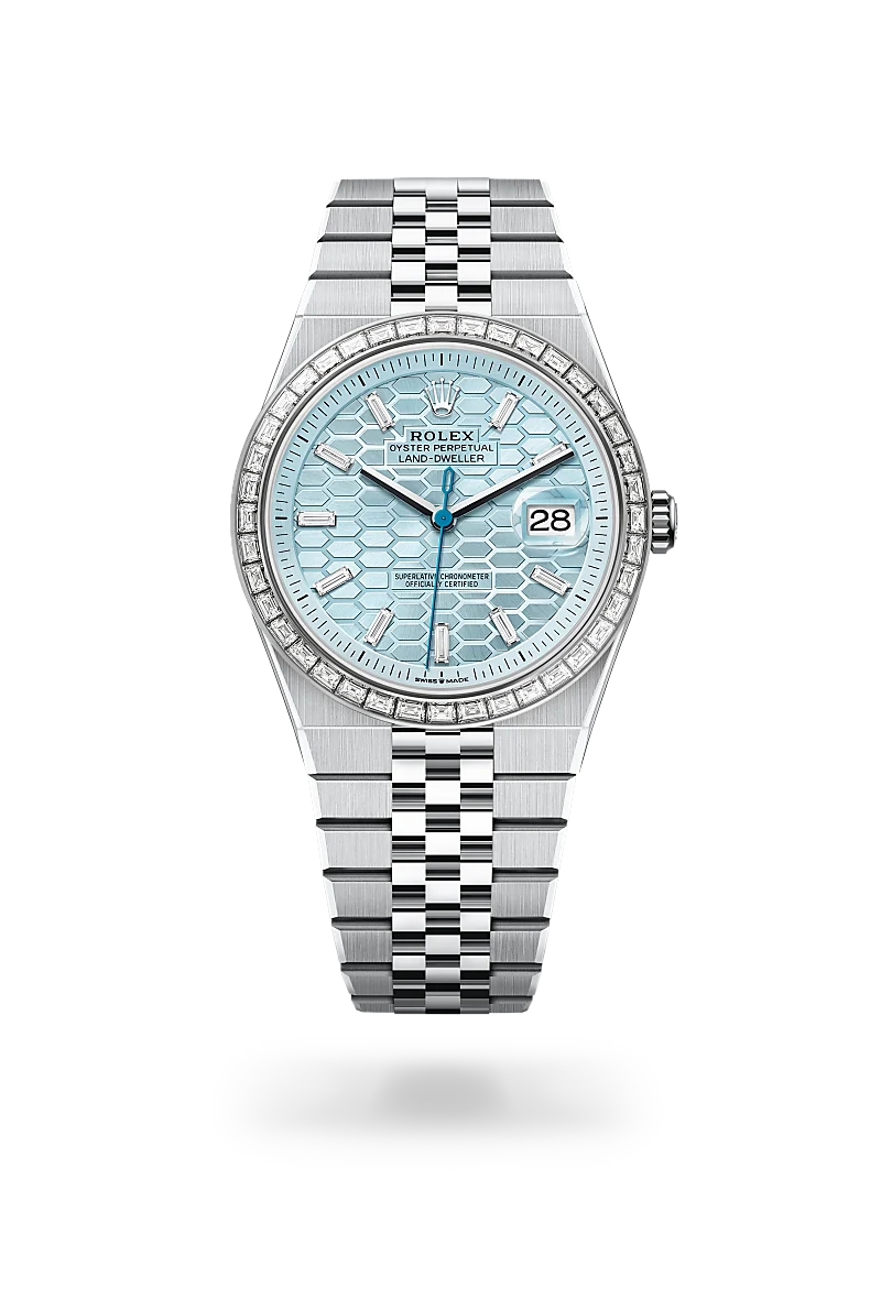 Oyster, 40 mm, platinum and diamonds