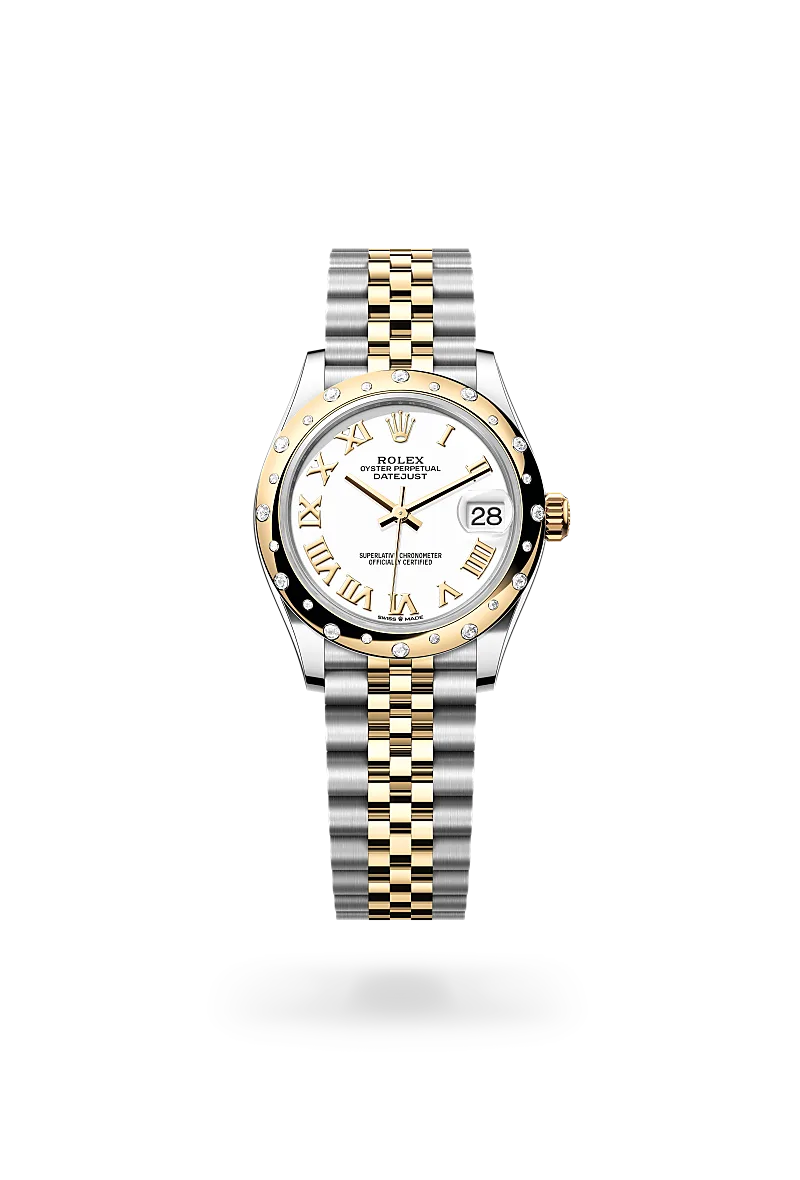 Oyster, 31 mm, Oystersteel, yellow gold and diamonds