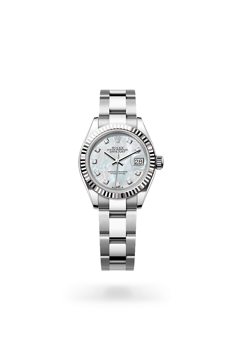 Oyster, 28 mm, Oystersteel and white gold