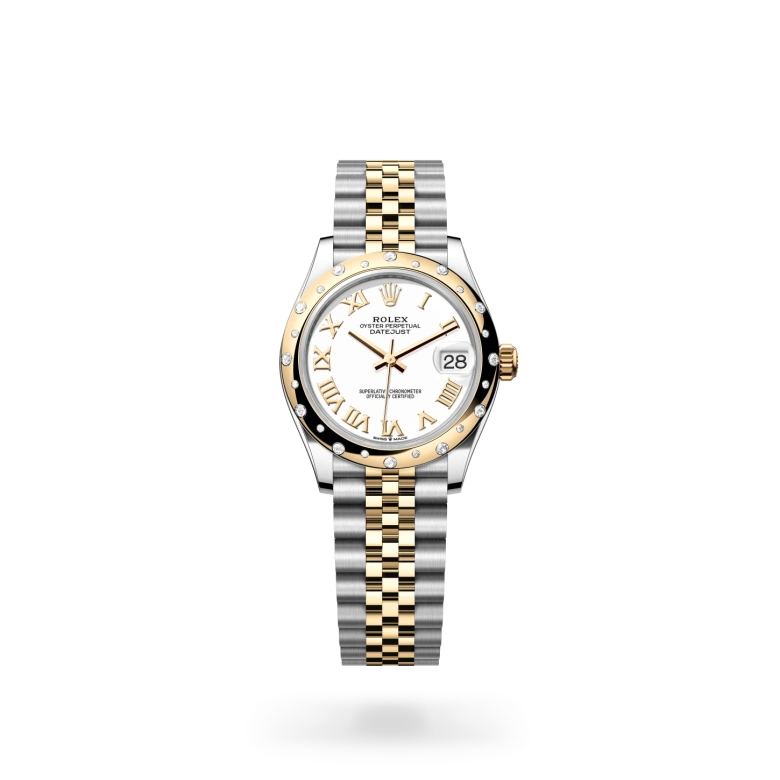 Oyster, 31 mm, Oystersteel, yellow gold and diamonds