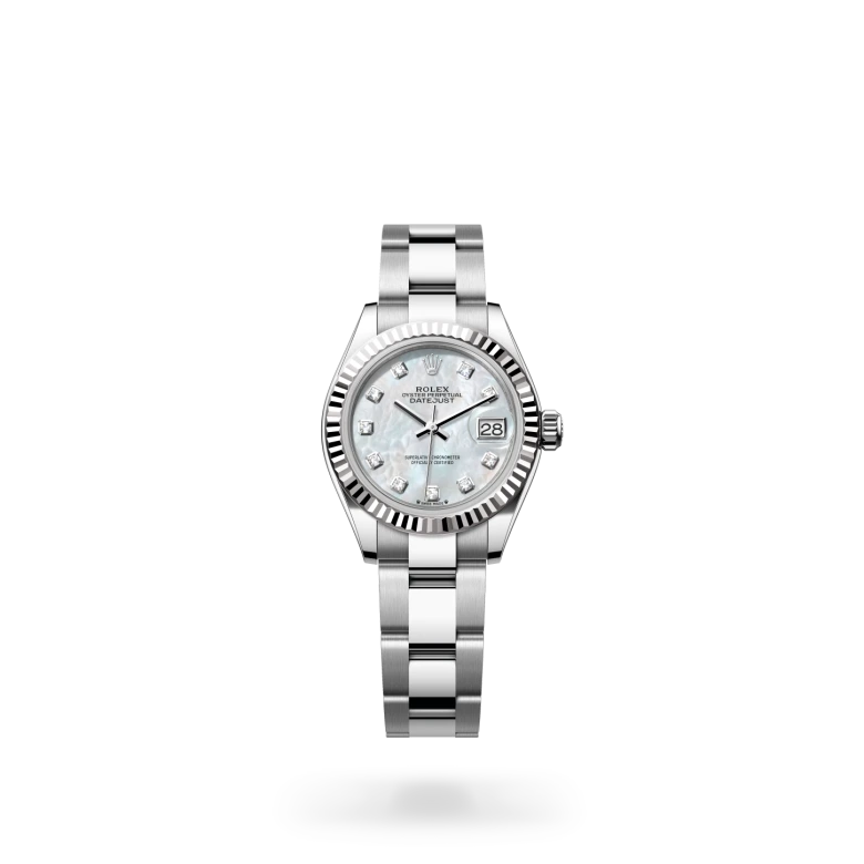 Oyster, 28 mm, Oystersteel and white gold